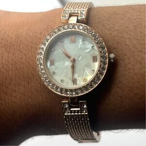 Rose Gold Crystal Watch